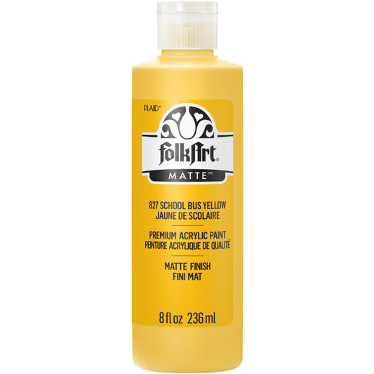 Acrylic Paint Matte, 8oz., School Bus Yellow