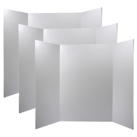 Foam Presentation Board, White, 1/2" Faint Grid 28" x 22", Pack of 3