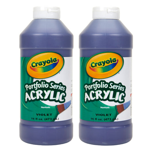 Portfolio Series Acrylic Paint, 16 oz., Violet, Pack of 2