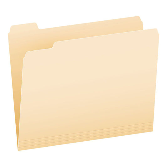 Essentials™ Manila File Folders, Letter Size, 1/5 Cut, 100 Per Box
