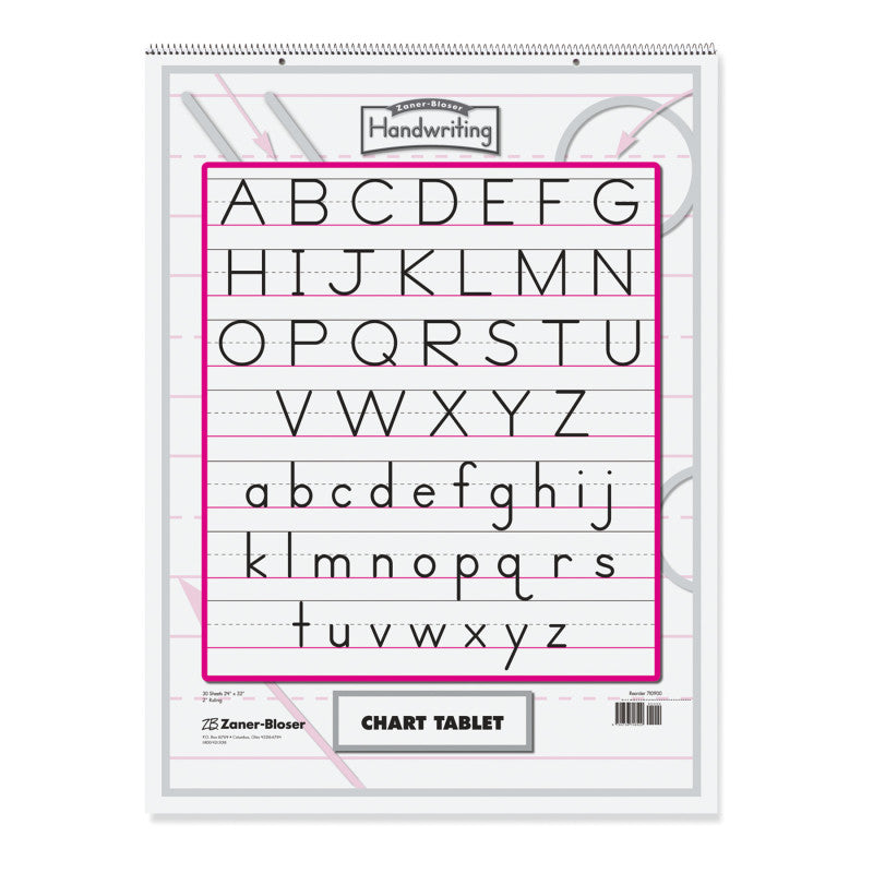 Chart Tablet, Manuscript Cover, 2" Ruled 24" x 32", 30 Sheets