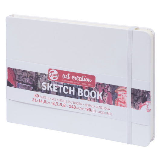 Sketchbook, 80 Sheets, 90lbs, White Cover, 8.3" x 5.8" (A5)