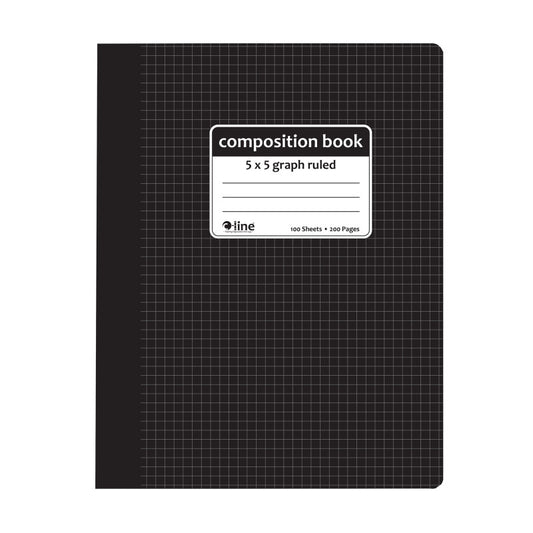 Composition Notebook, 5 x 5 Graph Ruled, Black