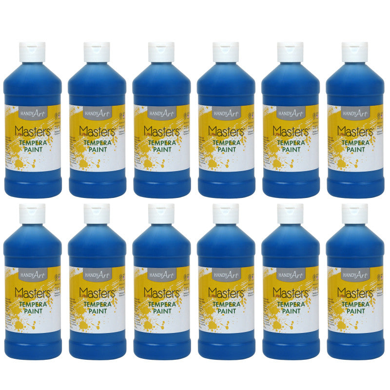 Little Masters® Tempera Paint, Blue, 16 oz., Pack of 12