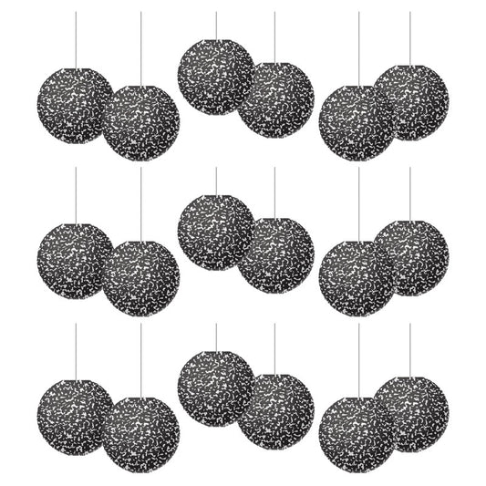 Composition 8" Hanging Paper Lanterns, 6 Per Pack, 3 Packs