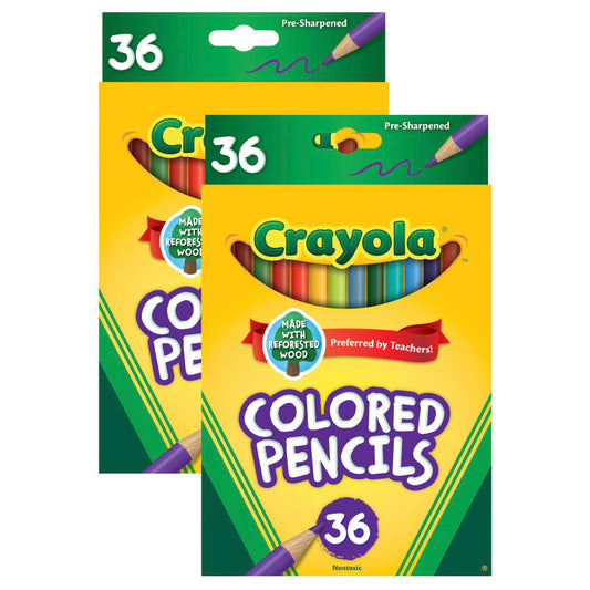 Colored Pencils, 36 Per Pack, 2 Packs