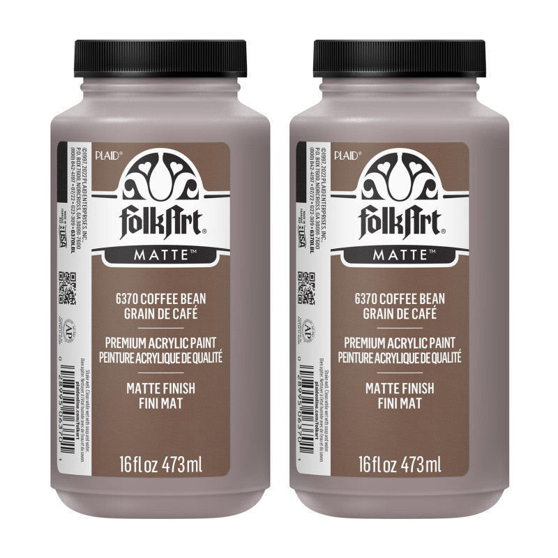 Acrylic Paint Matte, 16oz., Coffee Bean, Pack of 2