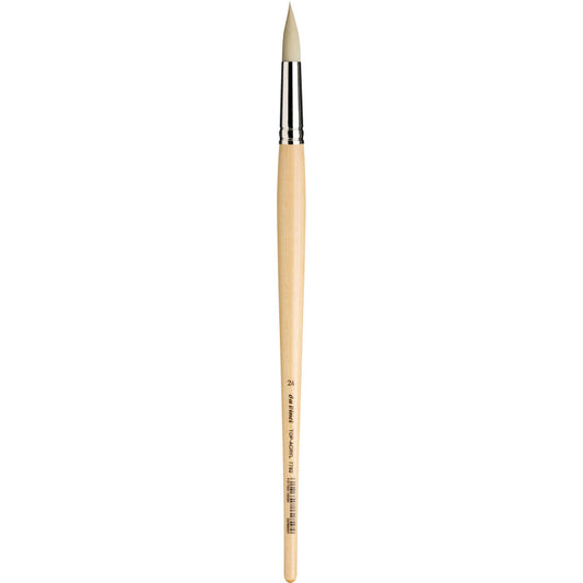 TOP-ACRYL White Brush, Synthetic, Acrylic & Oil, Round, Series 7782, Size 24