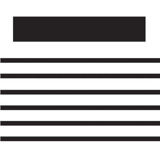 Mini Magnetic Magi-Strips, Black, 24 Feet Per Pack, 6 Packs