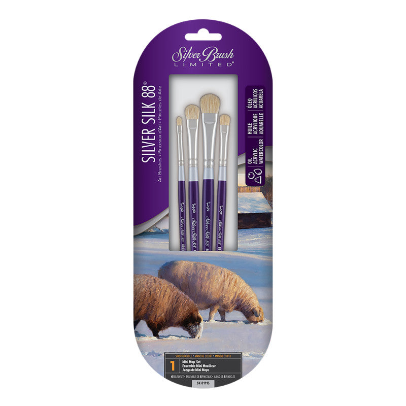 Silver Silk 88 SH 4-Piece Mini Mop Brush Set