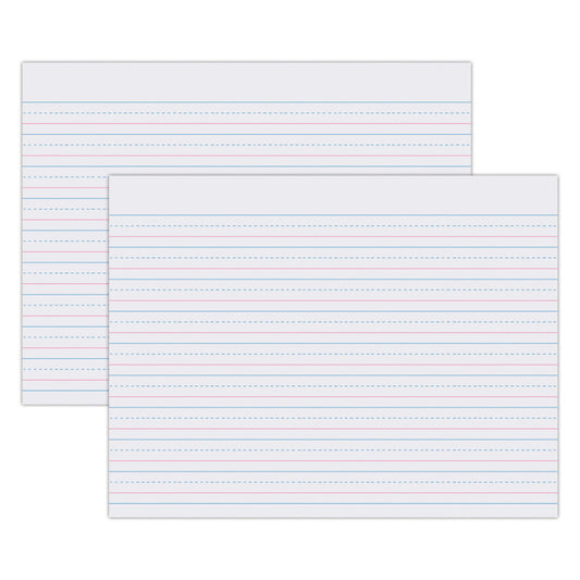 Sulphite Handwriting Paper, Dotted Midline, Grade 2, 1/2" x 1/4" x 1/4" Ruled Long, 10-1/2" x 8", , 500 Sheets Per Pack, 2 Packs