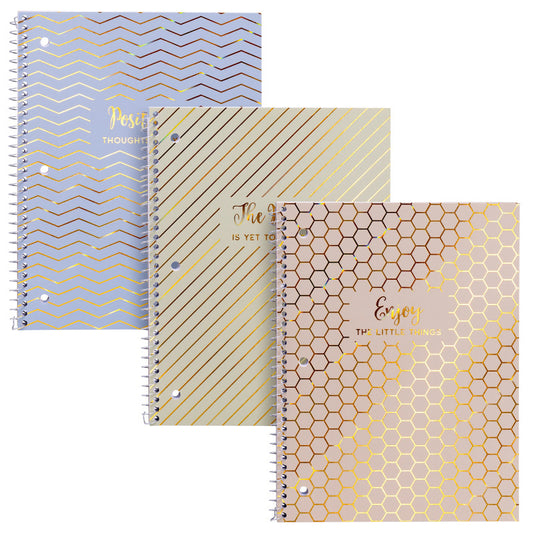 Haze 1-Subject Notebook, Pack of 3