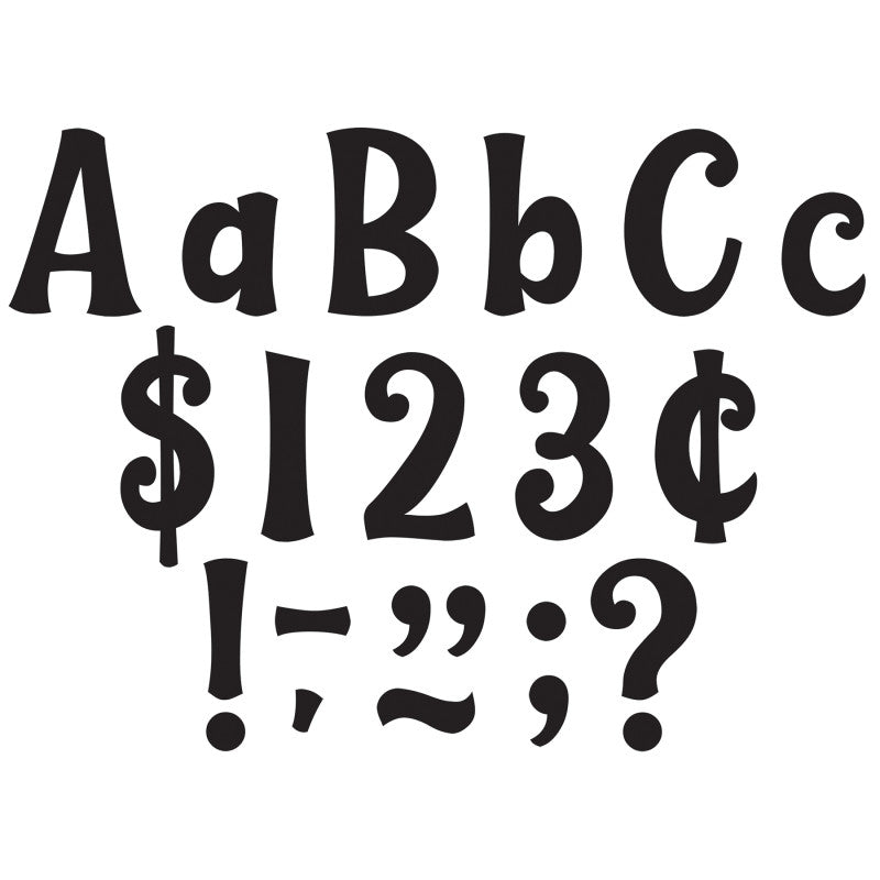 Black 4" Wild Whimsy Letters Combo Pack, Pack of 270