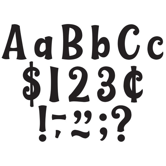 Black 4" Wild Whimsy Letters Combo Pack, Pack of 270