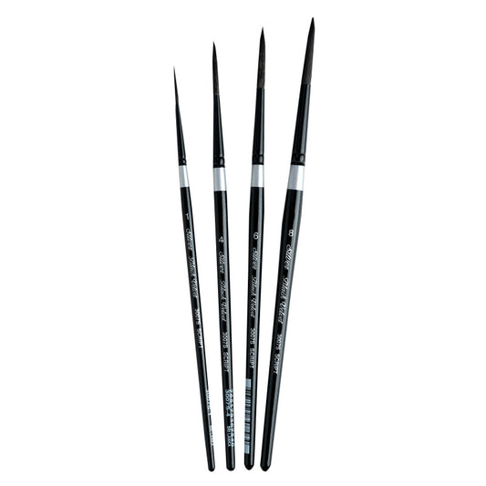 Black Velvet Liner Brushes, Set of 4