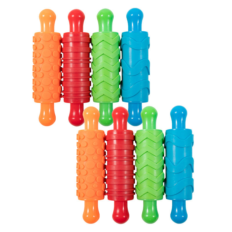 Paint and Clay Texture Rollers - 4 Per Set - 2 Sets
