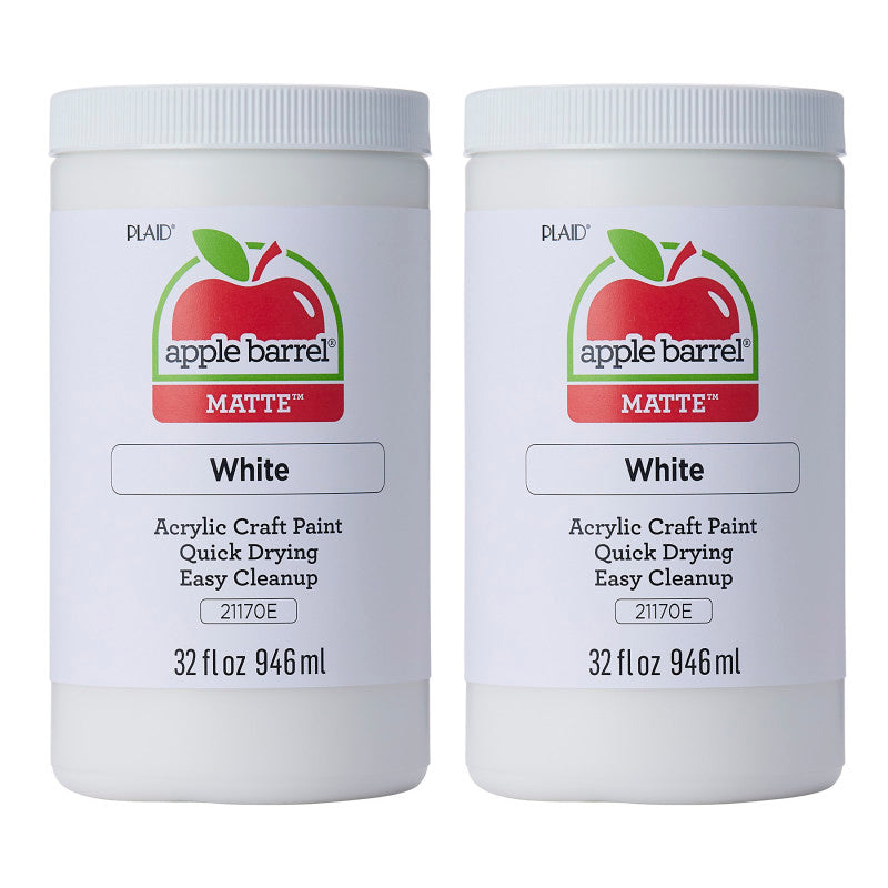 Acrylic Paint Matte, 32oz., White, Pack of 2