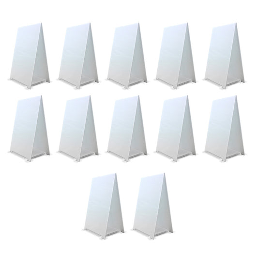 Premium Corrugated Plastic Dry Erase Tabletop Marquee Easel, 11" x 17", Pack of 12