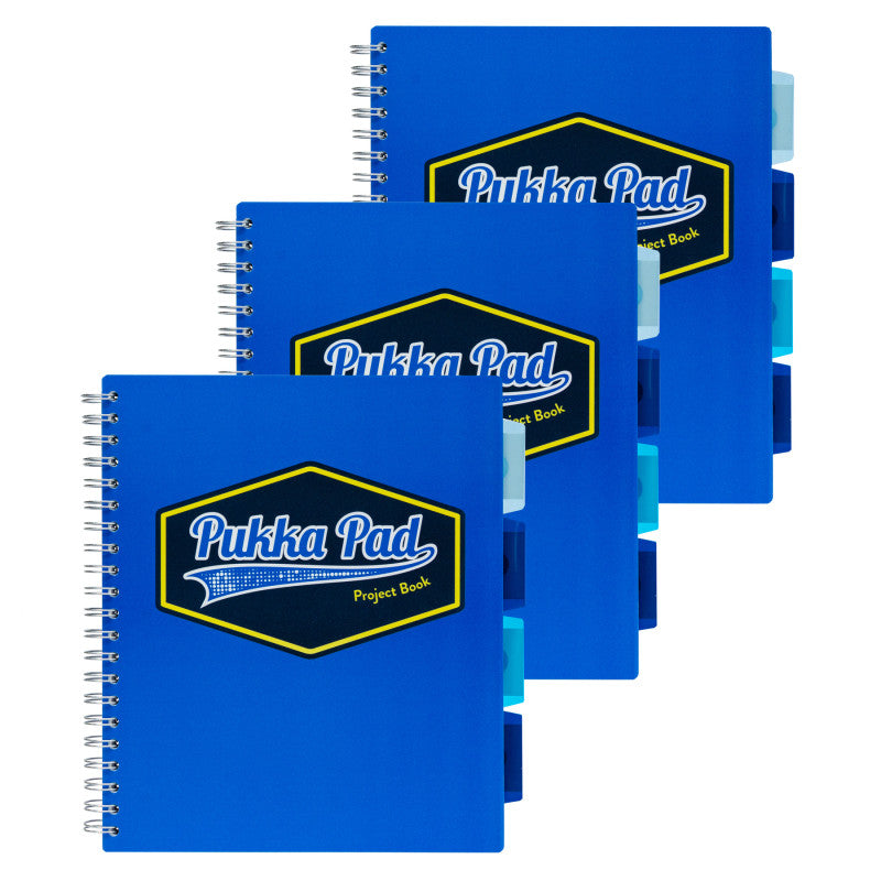 Vision Letter Size Project Book, Blue - Pack 3