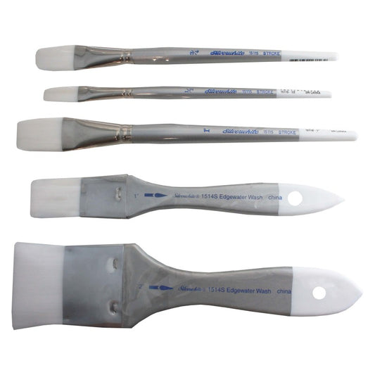 Silverwhite Stroke and Wash, 3 Brushes