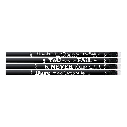 Chalkboard Talk Motivational Pencil, Pack of 12