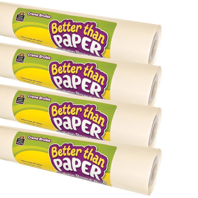 Better Than Paper® Bulletin Board Roll, Creme Brulee, 4-Pack