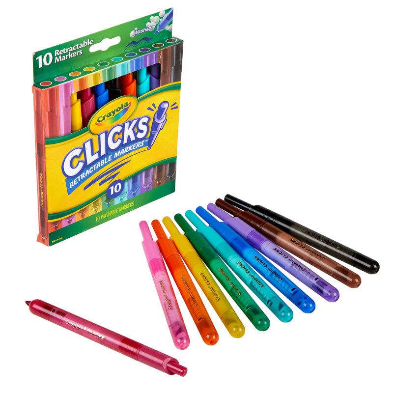 Crayola 10 Ct Washable CLICKS Retractable Markers™
