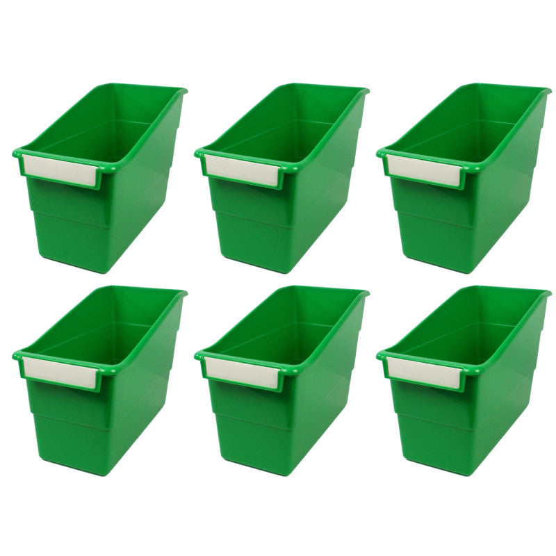 Tattle® Shelf File, Green, Pack of 6