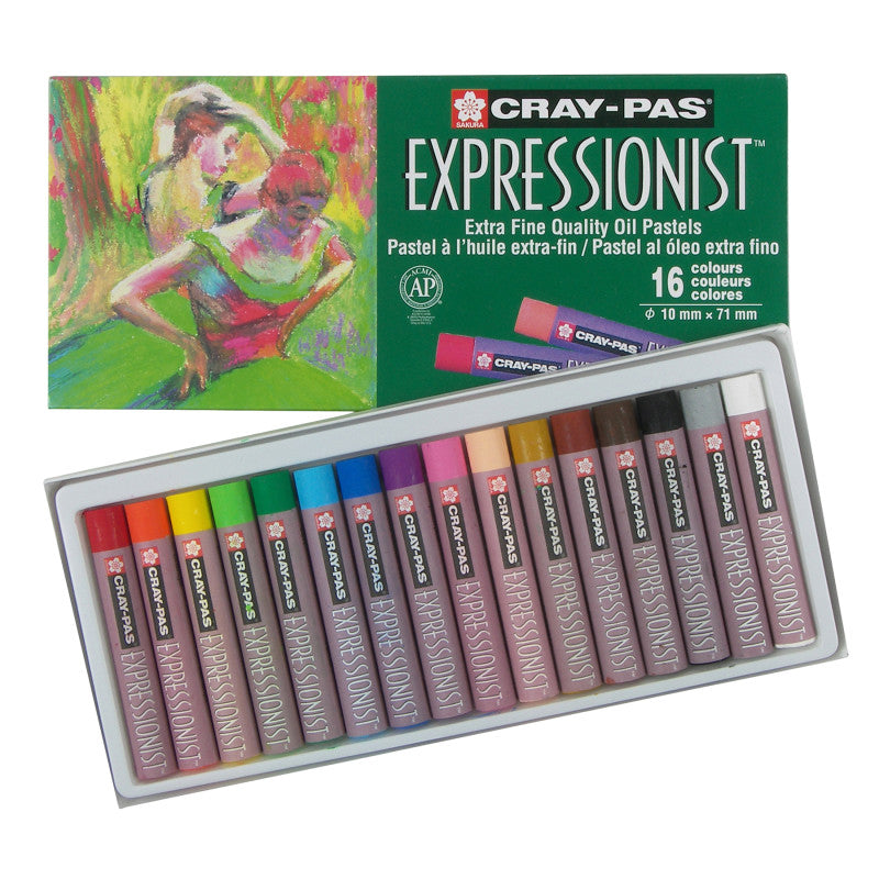 Cray-Pas Expressionist Oil Pastels, Assorted Colors, 16-Piece Set