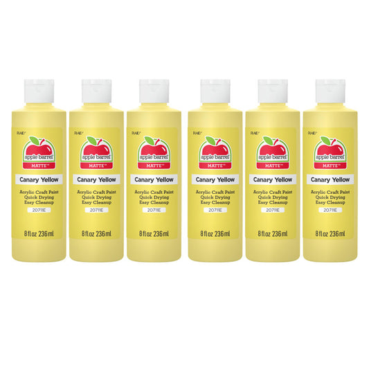 Acrylic Paint Matte, 8oz., Canary Yellow, Pack of 6