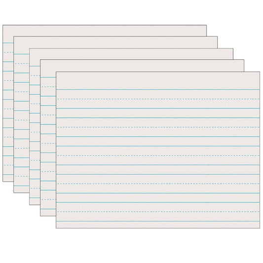 Newsprint Handwriting Paper, Skip-A-Line, Grade 1, 1" x 1/2" x 1/2" Ruled Long, 11" x 8-1/2", 500 Sheets Per Pack, 5 Packs