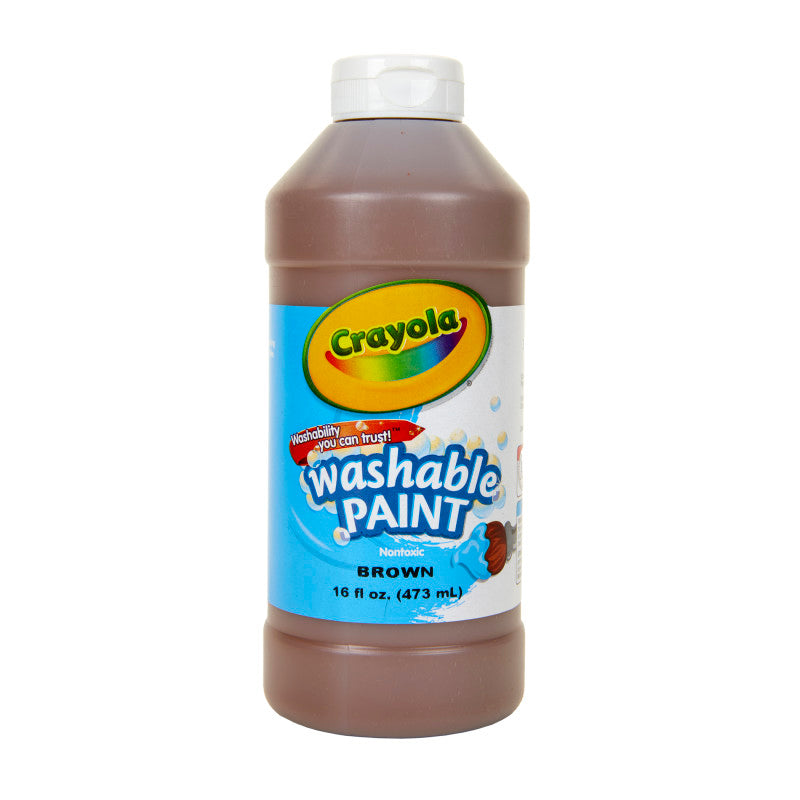 Washable Paint, Brown, 16 oz.