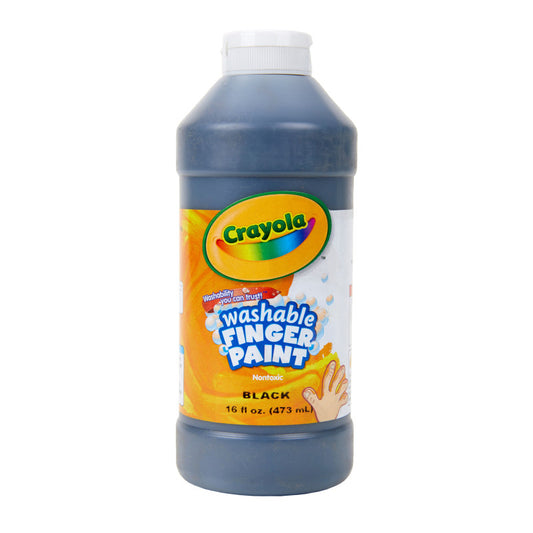 Washable Finger Paint, Black, 16 oz