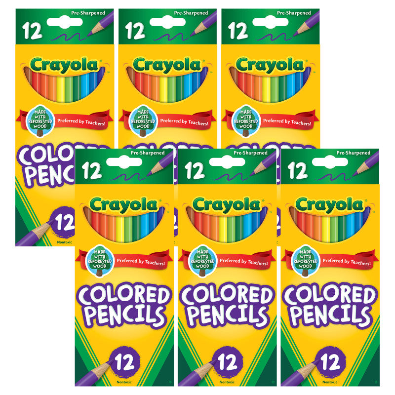 Colored Pencils, 12 Per Box, 6 Boxes