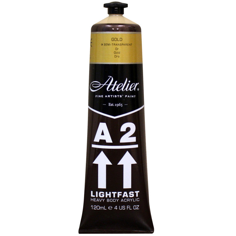 A2 Heavy Body Lightfast Artist Acrylic, 4 oz., Gold