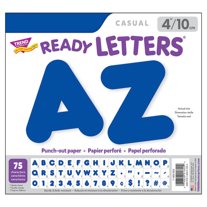 Royal Blue 4" Casual Uppercase Ready Letters®