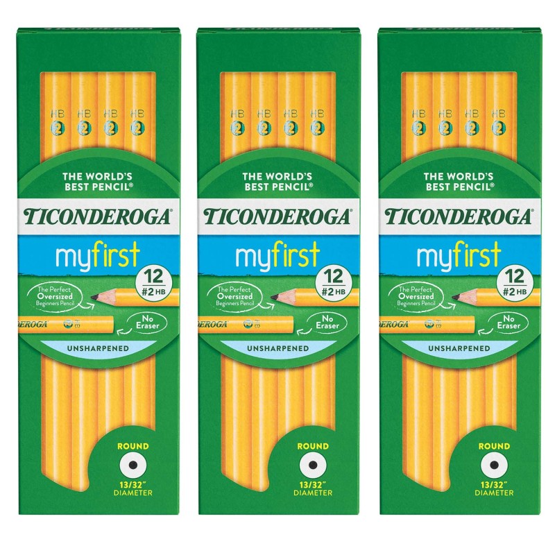 Beginners® Pencils without Eraser, 12 Per Pack, 3 Packs