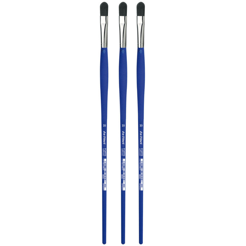 FORTE-Acrylics Student Brush, Synthetic, Acrylic & Oil, Filbert, Series 8650, Size 10, Pack of 3