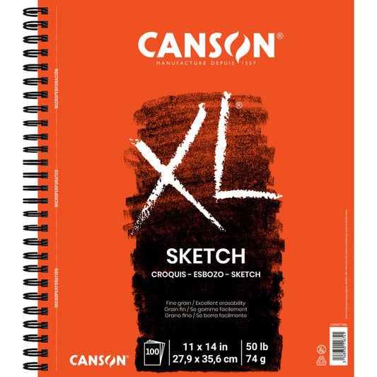 XL Series Sketch Pad, Side Wire Binding, 100 Sheet, 11x14 inch, 1 Count