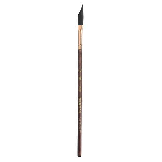 Neptune Dagger Brush, Synthetic Bristles, Short Handle Watercolor Paintbrush, Dark Wood, Size 1/4 inch, 1 Count
