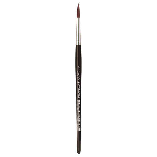 TOP-ACRYL Red-Brown Brush, Synthetic, Acrylic & Oil, Round, Series 7785K, Size 6