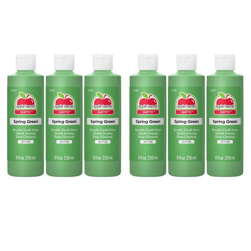 Acrylic Paint Matte, 8oz., Spring Green, Pack of 6