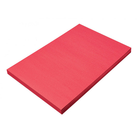 Construction Paper, Medium Weight, Holiday Red, 12" x 18", 100 Sheets