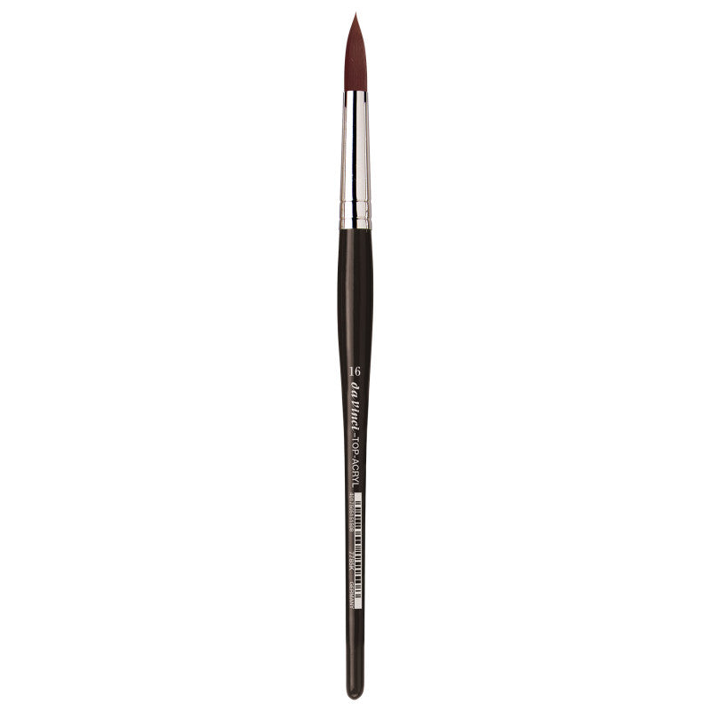 TOP-ACRYL Red-Brown Brush, Synthetic, Acrylic & Oil, Round, Series 7785K, Size 16