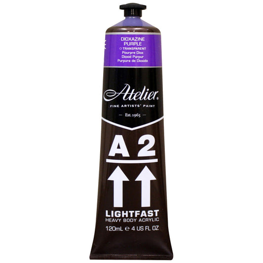 A2 Heavy Body Lightfast Artist Acrylic, 4 oz., Dioxazine Purple Hue