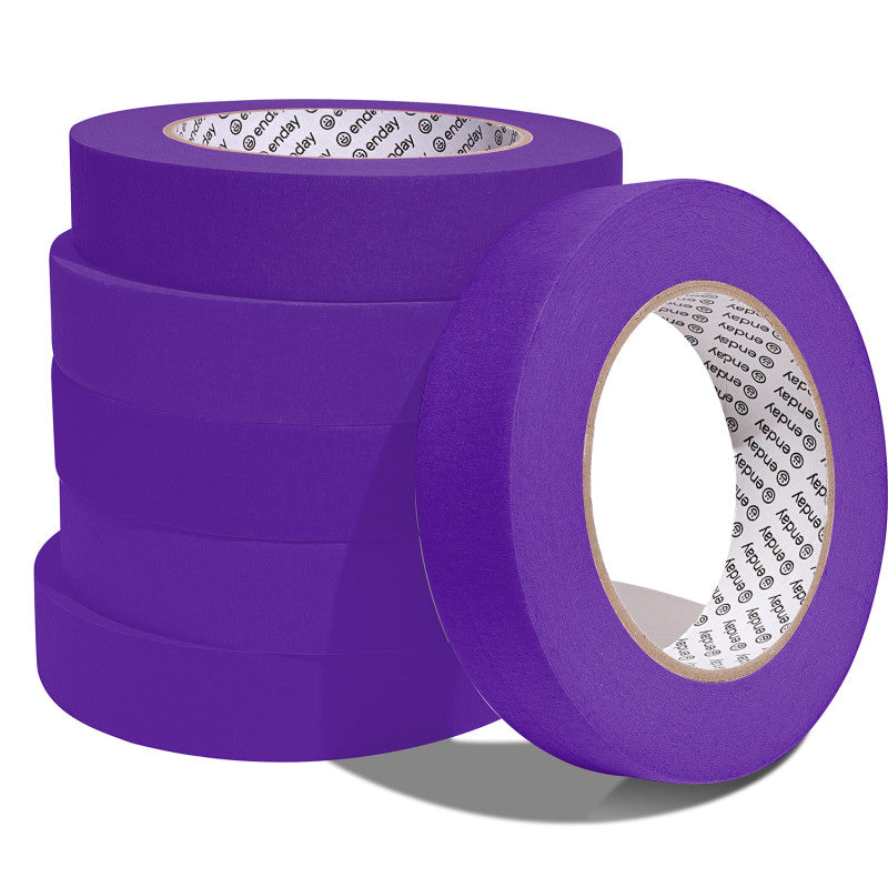Masking Tape, 1" x 60 Yards, Purple, Pack of 6