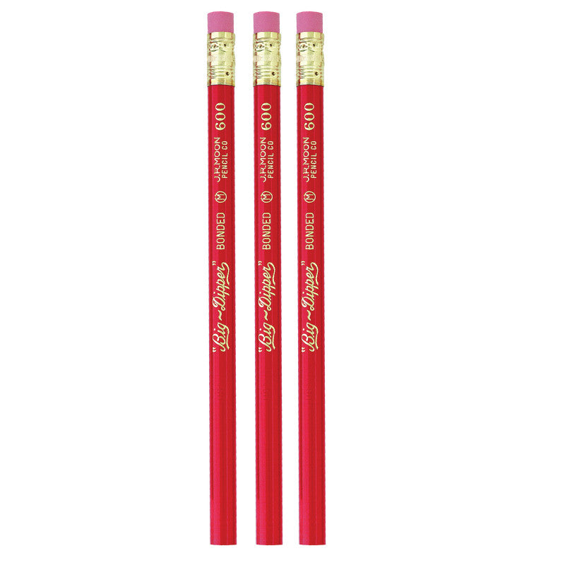“Big-Dipper" Pencils, With Eraser, 12 Per Pack, 3 Packs