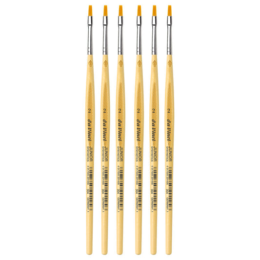 JUNIOR Synthetics Student Brush, Synthetic, Tempera, Round, Series 304, Size 2, Pack of 6