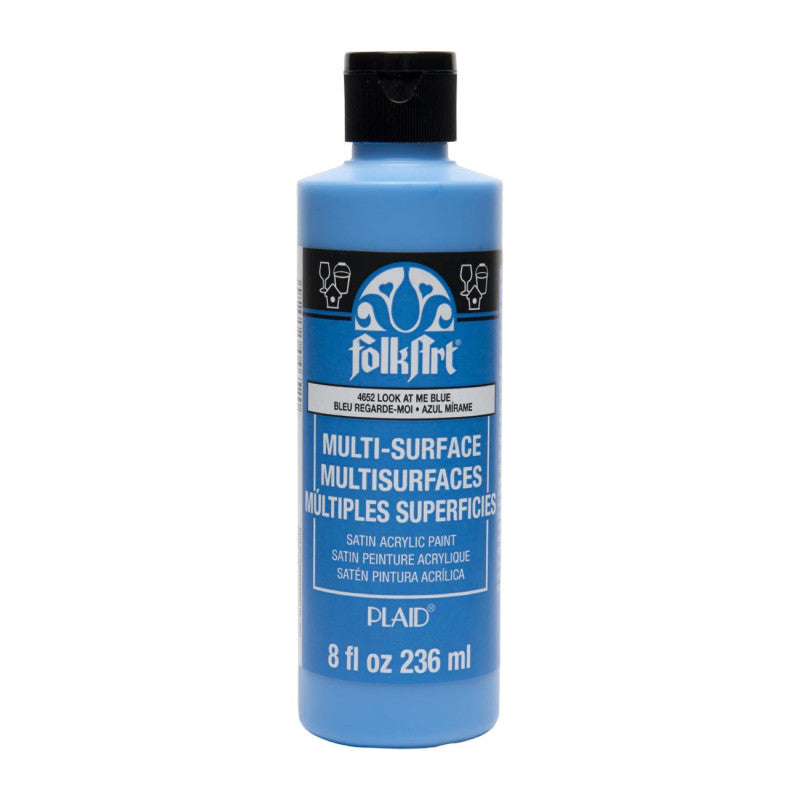 Acrylic Paint Multi-Surface Satin, 8oz., Look At Me Blue