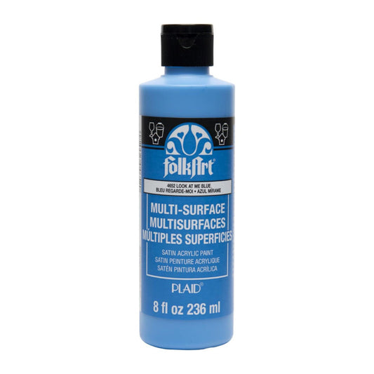 Acrylic Paint Multi-Surface Satin, 8oz., Look At Me Blue